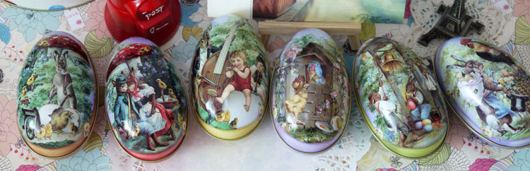 Fairytale Tin Easter Eggs of Alice's in Wonderland for kids - Click Image to Close