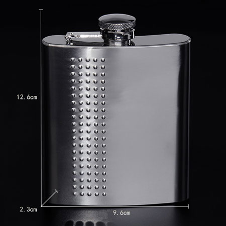 Portable 8 oz Stainless Steel Liquor Flask Gift Set for Men - Click Image to Close
