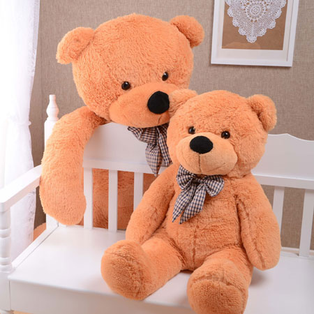 Big Teddy Bear On Sale for Girlfriend Pink White Brown Purple with Bows - Click Image to Close