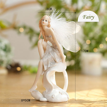 Pretty Flower Fairy Figurines Garden Sculptures - Click Image to Close