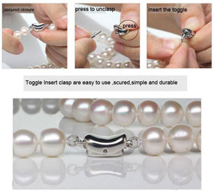Elegant White Freshwater Pearl Necklace for Mom - Click Image to Close