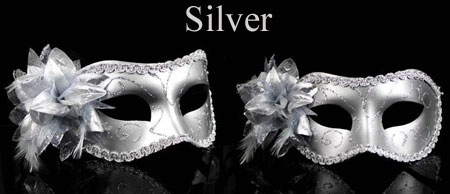 Cheap Flower Feather Masquerade Ball Masks - Click Image to Close