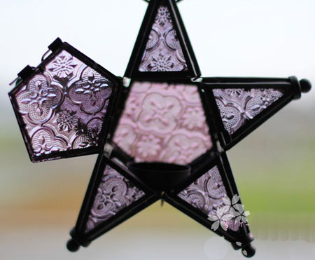 Hanging Tealight Holder-Christmas Star Candle holders - Click Image to Close