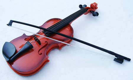 Realistic Toy Fiddle for Kids Mechanical Musical Violin - Click Image to Close