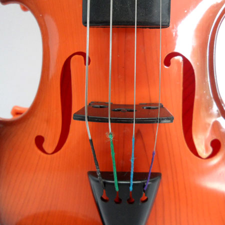 Realistic Toy Fiddle for Kids Mechanical Musical Violin - Click Image to Close