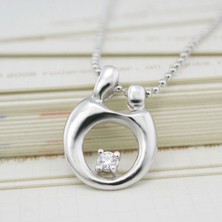 Loving Mother and Child Necklace for Mother's Day - Click Image to Close