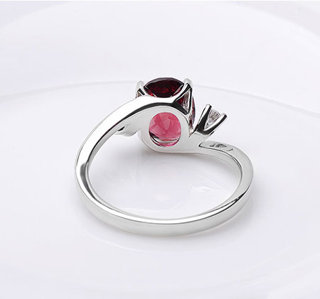 Elegant Cheap Sterling Silver Ruby Engagement Rings for Women