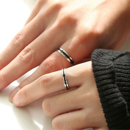 Black Onyx Cross Sterling Silver Purity Rings for Guys & Girls - Click Image to Close