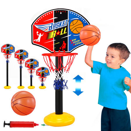 Basketball-Spielzeug-Set für Kleinkinder Verstellbare Basketballkörbe