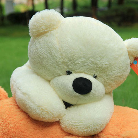 Großer Teddybär zum Verkauf für Freundin Rosa Weiß Braun Lila mit Schleifen