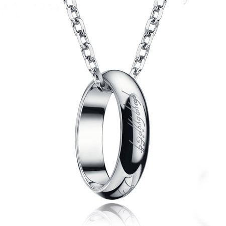 Retro Edelstahl Magic Ring Halskette für Herren