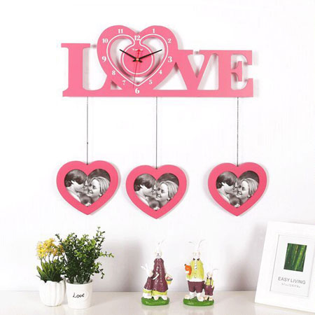Romantisches Geschenk-Süßes Herz -Wanduhr - zum Schließen ins Bild klicken