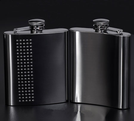 Set de regalo de frasco de licor portátil de acero inoxidable de 8 oz para hombres