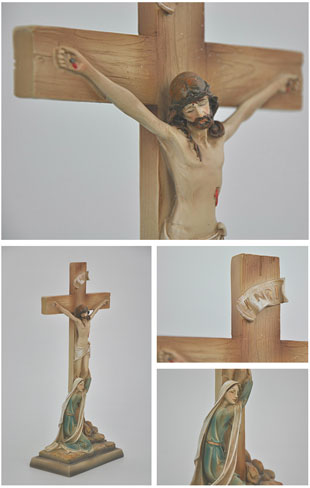 Cadeaux chrétiens Jésus Christ Calvaire sur la Croix Figurine