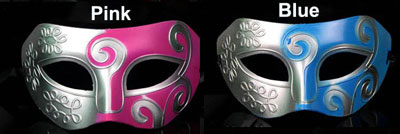 Masques de mascarade italiens nobles multicolores pour hommes
