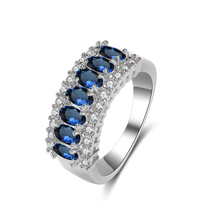 925 Silver Natural Sapphire Alternative Engagement Rings