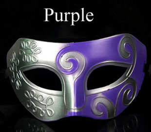 Multi Color Silver Tone Noble Italian Masquerade Masks for Men