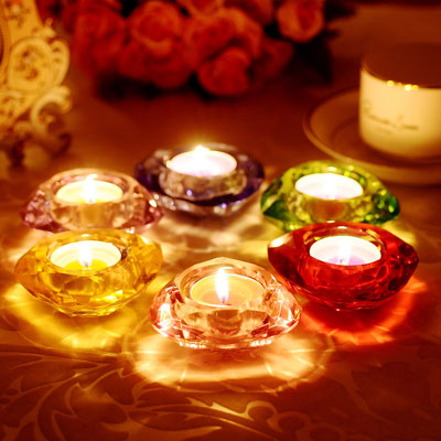 Heart Votive Candle Holder - Clear Glass Tealight Holders
