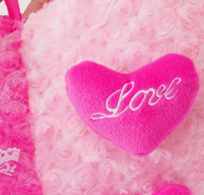 Cuscini decorativi in tessuto rosa rossa Cuscini cuore rosa con amore