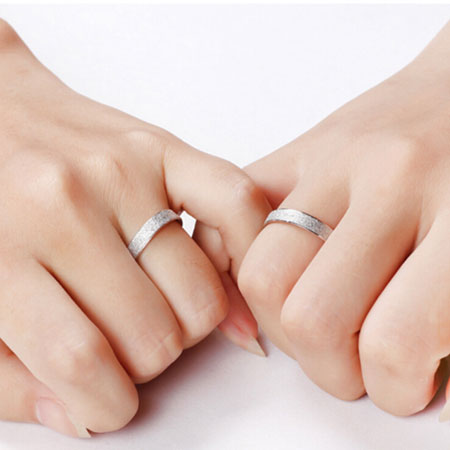 Set di anelli di promessa unici Anelli in argento sterling con incisione
