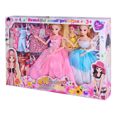 Dressed Up Princess Barbie & Ken Family Toys