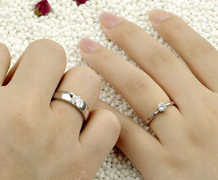 Tanie CZ Sterling Silver Wedding Ring Sets dla mężczyzn i kobiet