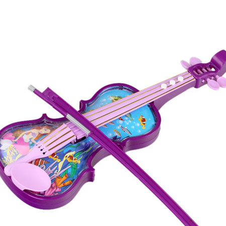 Fioletowe różowe zabawki dla dzieci Skrzypce Instrumenty muzyczne dla małych dzieci