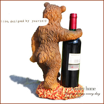 Presente criativo para festa de inauguração - suporte para garrafa de vinho Bear