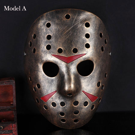 Máscara assustadora de Halloween de Jason em \"Sexta-feira 13\"