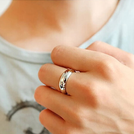 Ожерелье с волшебным кольцом из нержавеющей стали в стиле ретро для мужчин