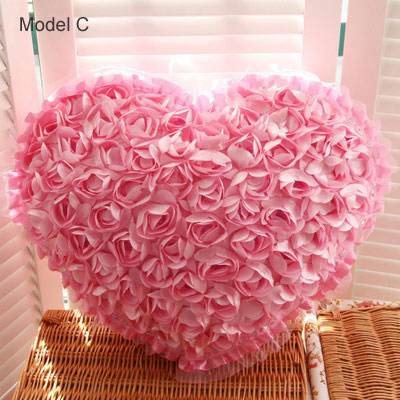 Красная роза Декоративные подушки из ткани Подушки Pink Heart с любовью