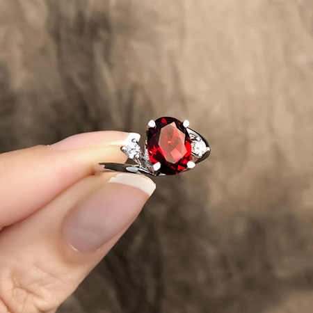 Элегантные дешевые обручальные кольца из стерлингового серебра с рубином для женщин