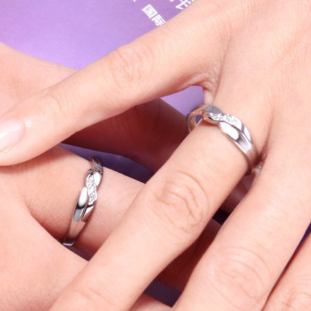 Кольца-обещания из чистого серебра с гравировкой Love для пар